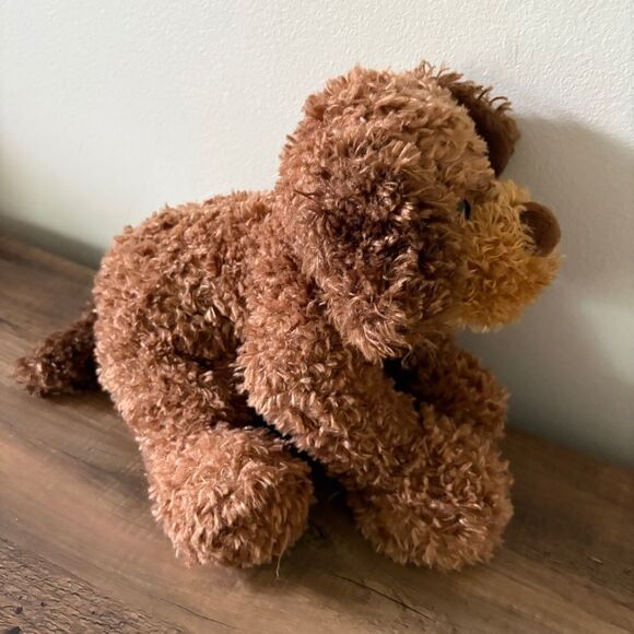 Gund Snoogy Furry Brown Dog Stuffed Animal Plush Toy w/ Floppy Ears 10" Good Use - Picture 6 of 11